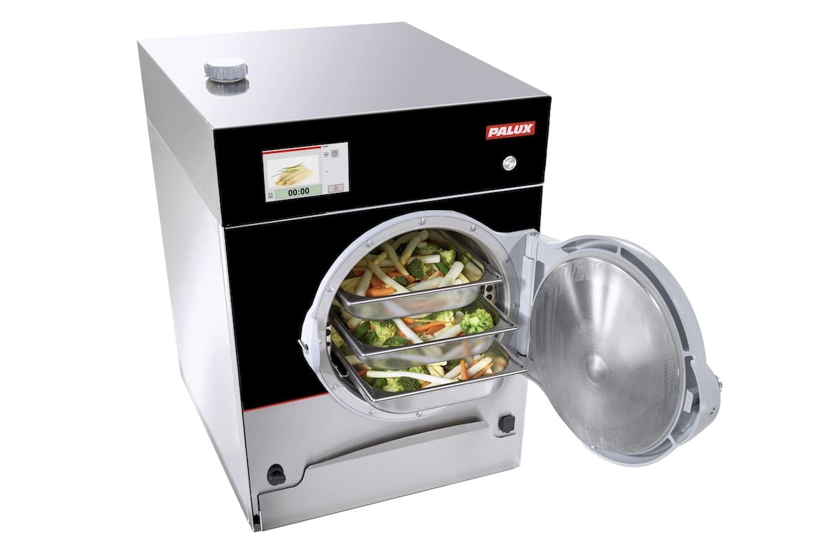 Mehr über den Artikel erfahren PALUX Druck-Steamer – Blitzschnelles Druckgaren für professionelle Gastronomieküchen